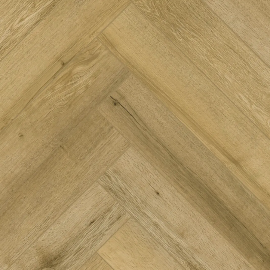 Kompozitná minerálna podlaha SPC Click Herringbone Dub CE_25 615x123x5 mm 23/34, 0,55mm - Rybia kosť – fotografia 1
