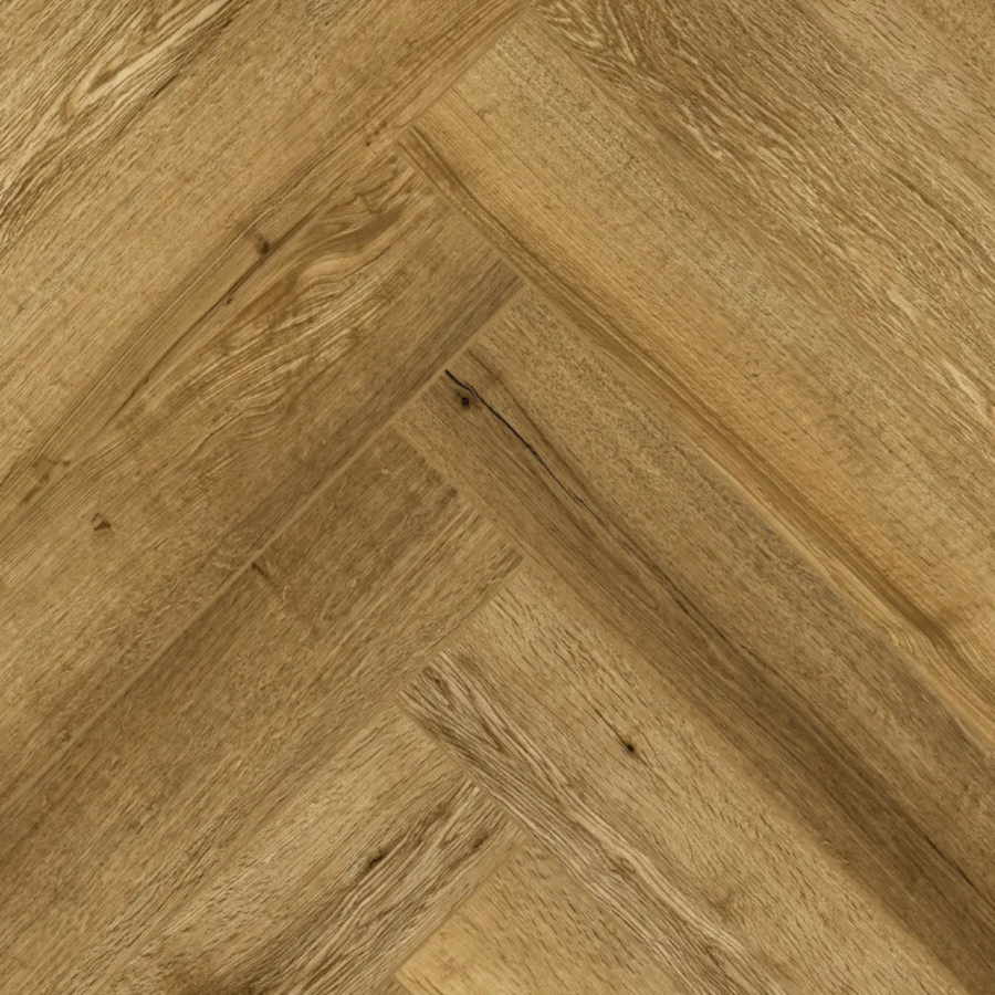 Kompozitná minerálna podlaha SPC Click Herringbone Dub EM_27 615x123x5 mm 23/34, 0,55mm - Rybia kosť – fotografia 1