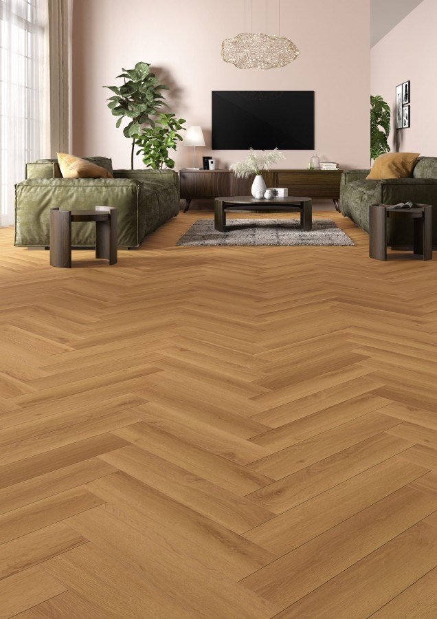 Vinylová podlaha Alsafloor CARAVELLE HORIZON HERRINGBONE SPC 607x140x6,3mm 23/33 - s integrovanou podložkou – fotografia 2